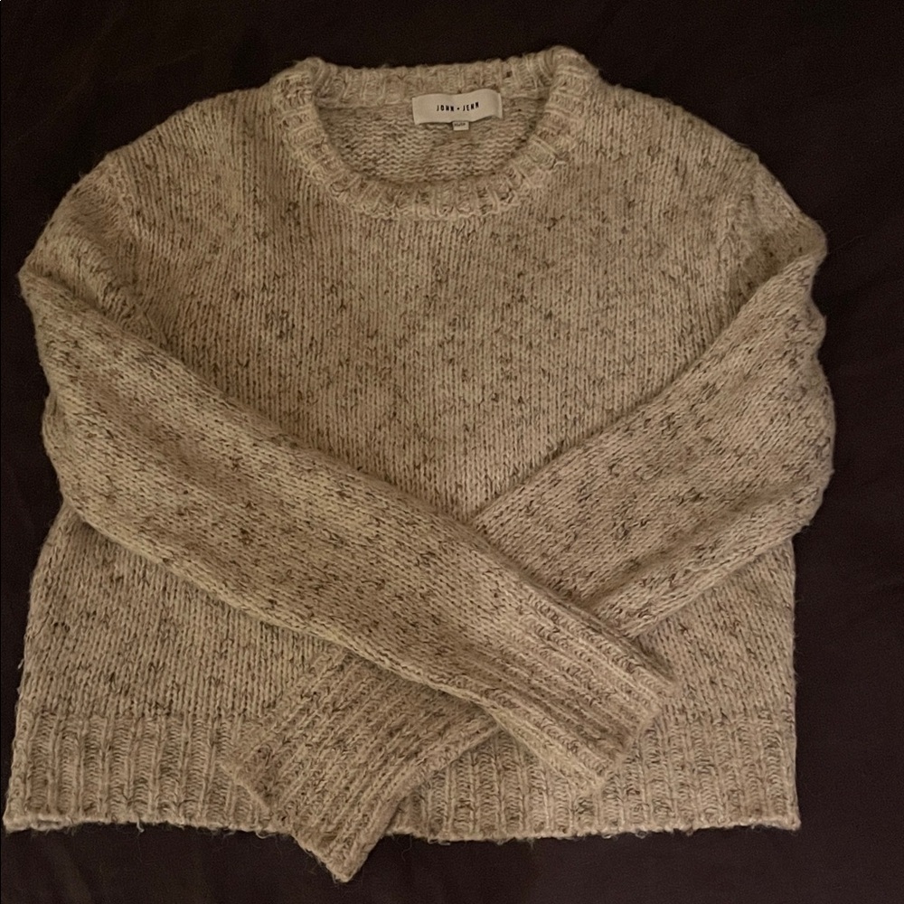 John + Jenn Speckled Knit Sweater - Gray